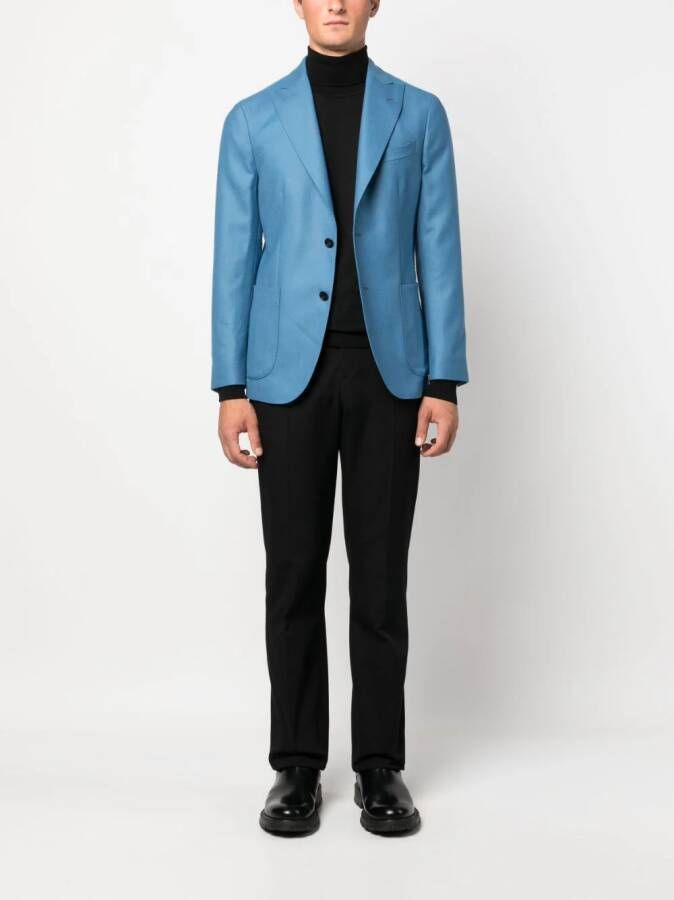 Boglioli Blazer met enkele rij knopen Blauw