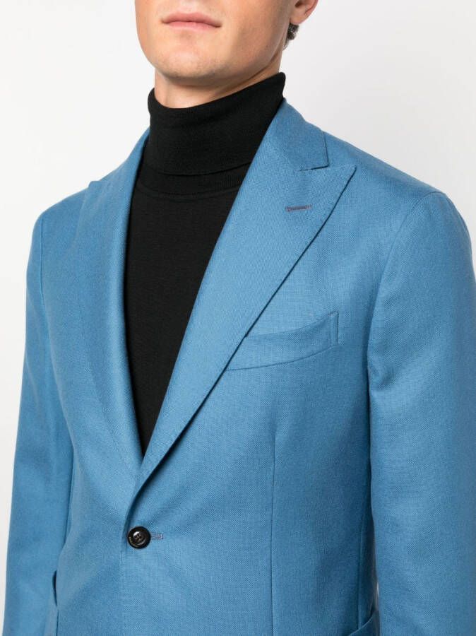 Boglioli Blazer met enkele rij knopen Blauw