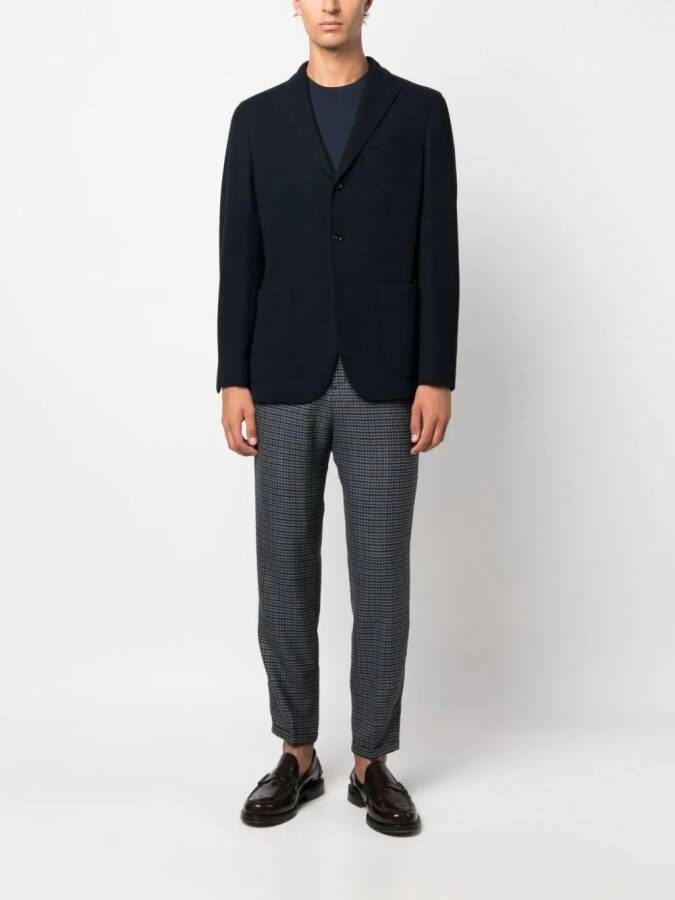 Boglioli Blazer met enkele rij knopen Blauw