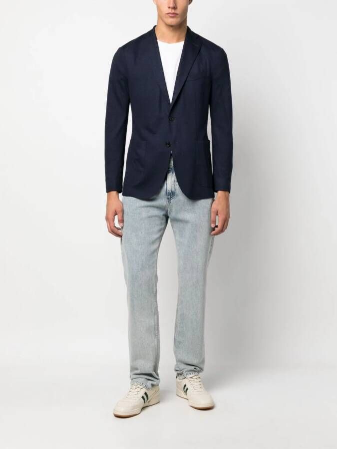 Boglioli Blazer met enkele rij knopen Blauw