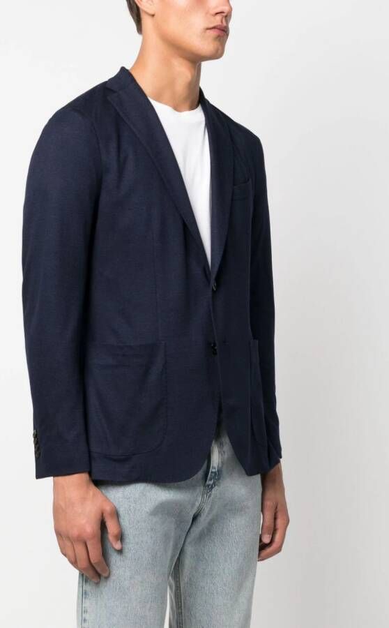 Boglioli Blazer met enkele rij knopen Blauw