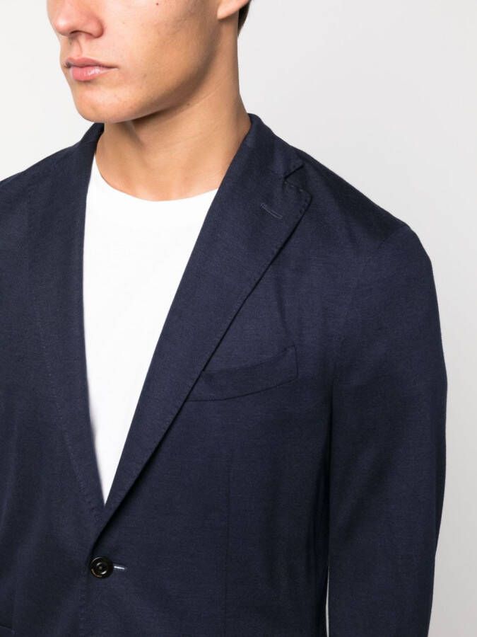 Boglioli Blazer met enkele rij knopen Blauw