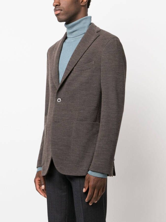 Boglioli Blazer met enkele rij knopen Bruin