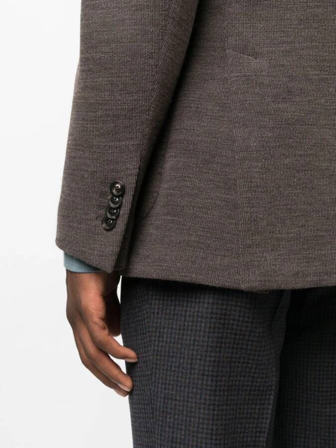 Boglioli Blazer met enkele rij knopen Bruin