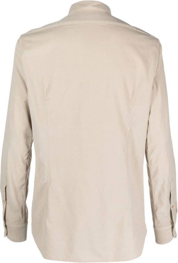 Boglioli Blouse met gespreide kraag Beige
