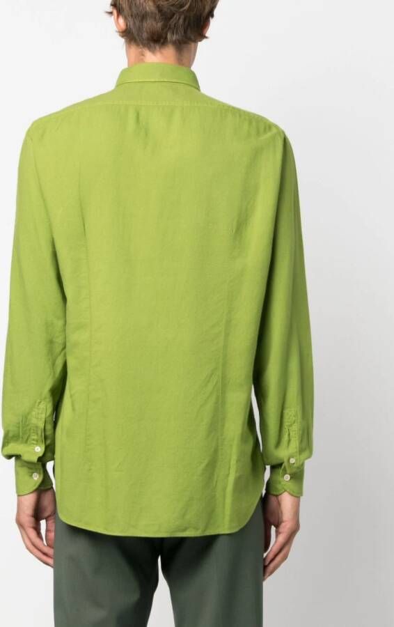 Boglioli Overhemd met knopen Groen