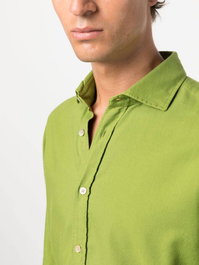 Boglioli Overhemd met knopen Groen