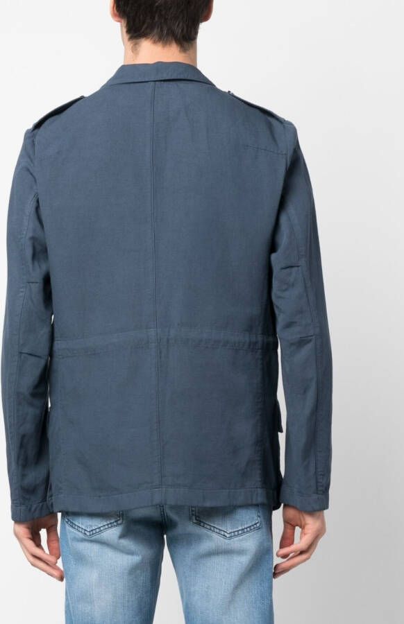 Boglioli Blazer met enkele rij knopen Blauw