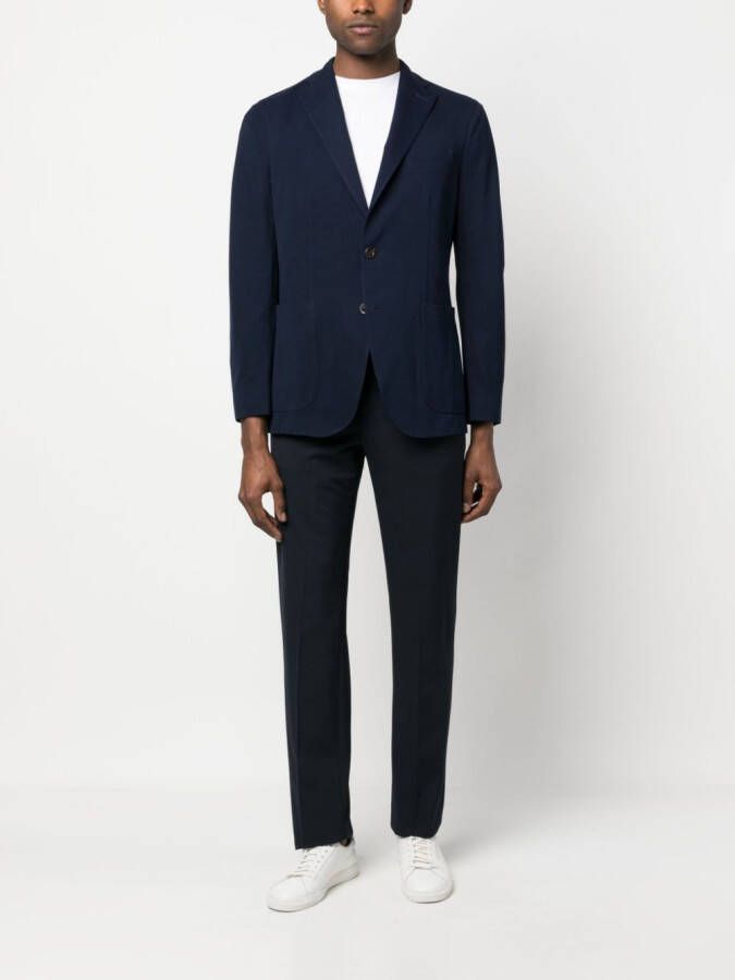 Boglioli Blazer met enkele rij knopen Blauw