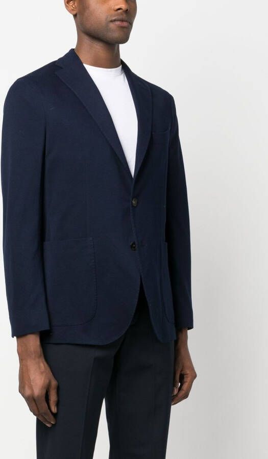 Boglioli Blazer met enkele rij knopen Blauw