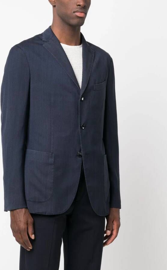Boglioli Blazer met enkele rij knopen Blauw