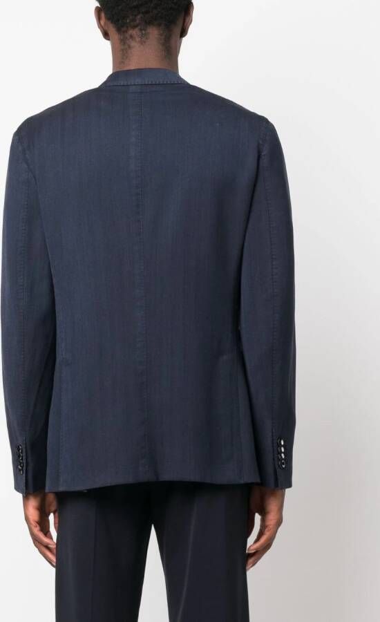 Boglioli Blazer met enkele rij knopen Blauw
