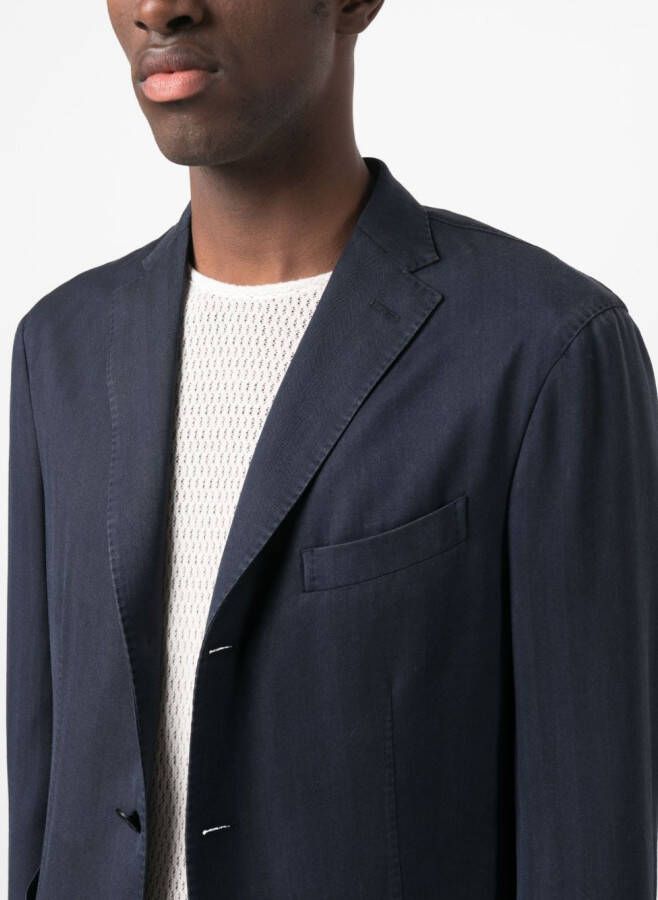 Boglioli Blazer met enkele rij knopen Blauw