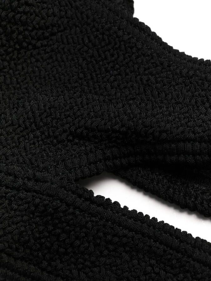 Bond-eye Gekreukte bikinitop Zwart
