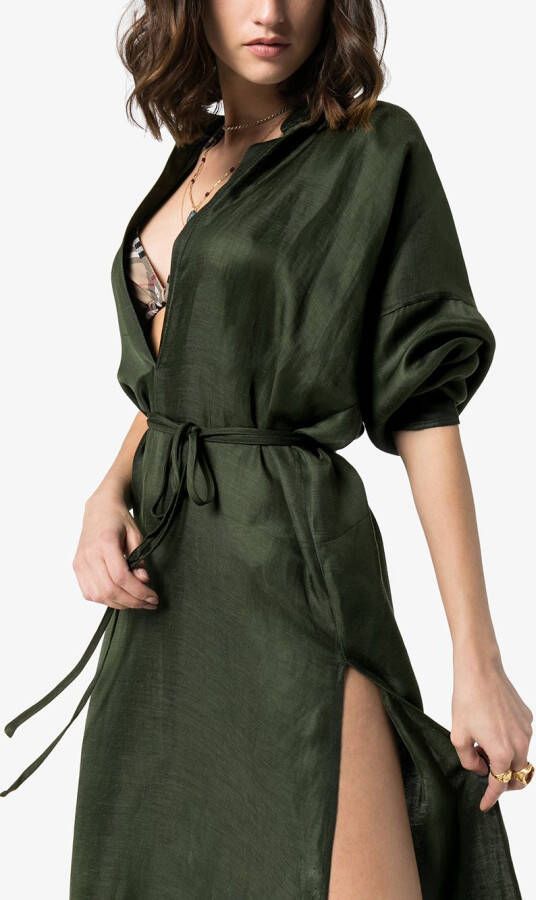 BONDI BORN Maxi-jurk met gekerfde hals Groen