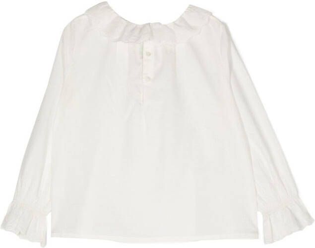 Bonpoint Blouse met ruches Wit