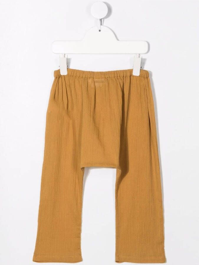 Bonpoint Broek met gekreukt-effect Beige