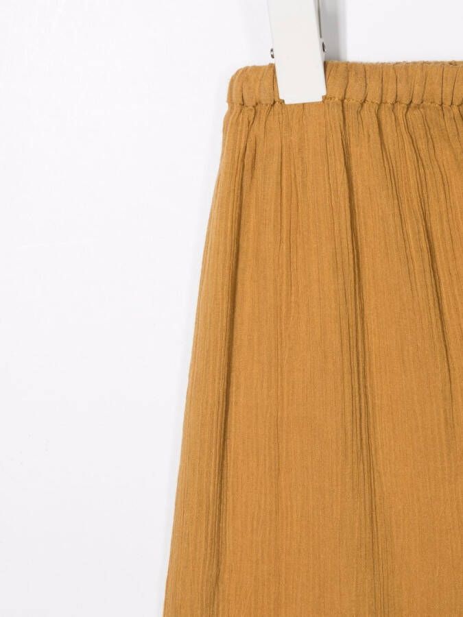 Bonpoint Broek met gekreukt-effect Beige