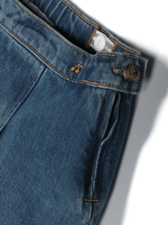 Bonpoint Cerena spijkerrok met geborduurd logo Blauw