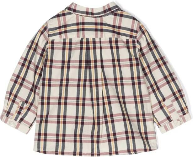 Bonpoint Geruit shirt Beige