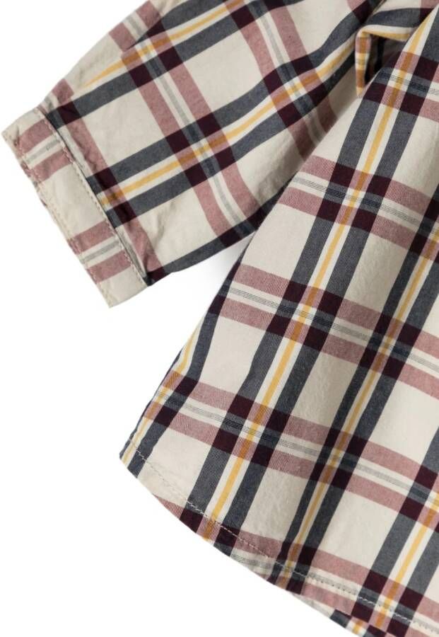 Bonpoint Geruit shirt Beige