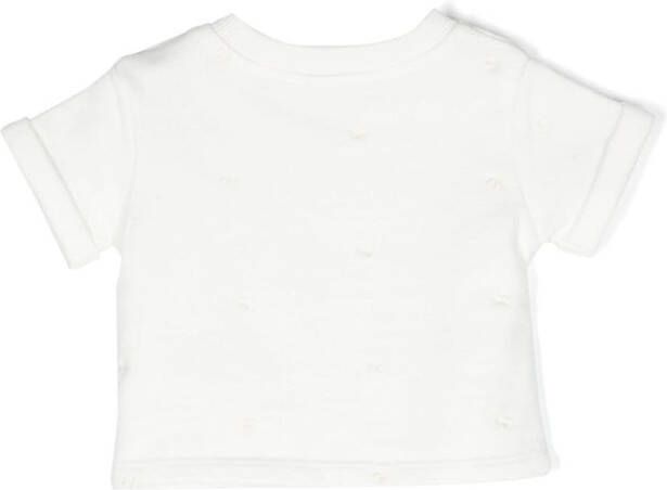 Bonpoint T-shirt met geborduurde kers Wit