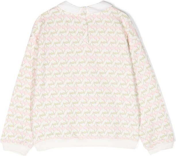 Bonpoint Sweater met kersenprint Wit