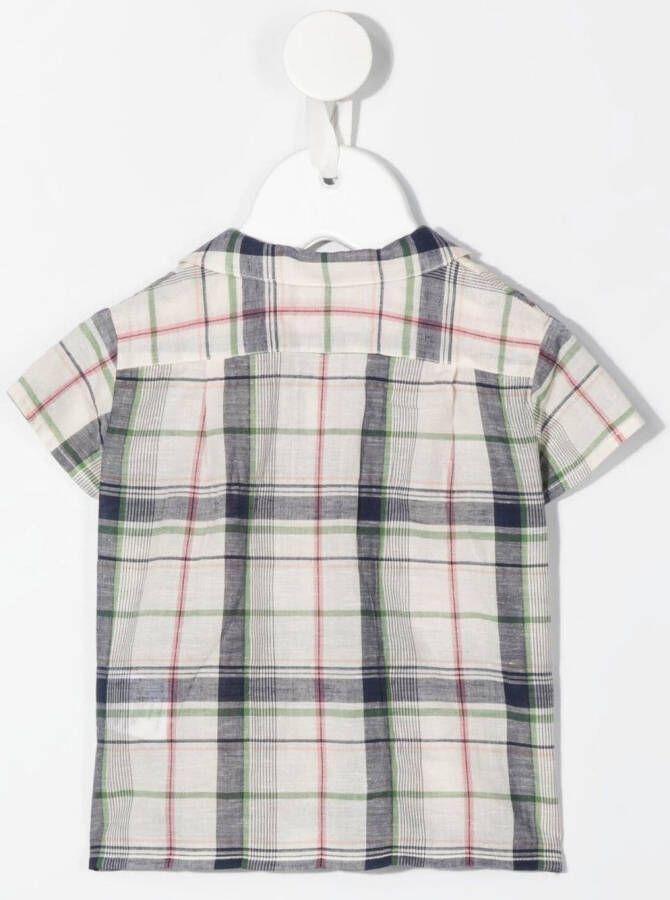 Bonpoint Geruit shirt Beige