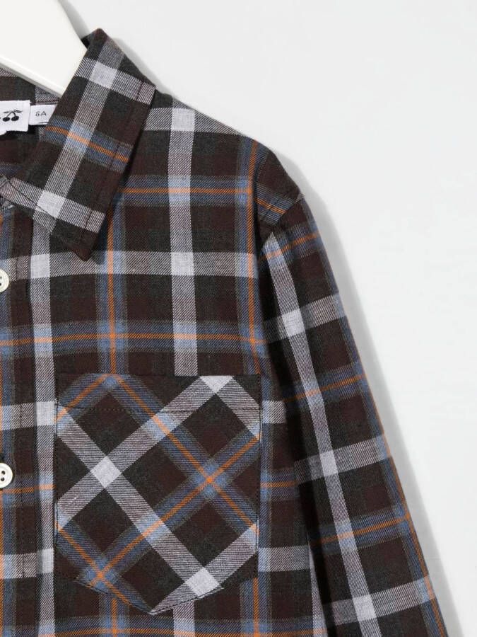Bonpoint Geruit shirt Bruin
