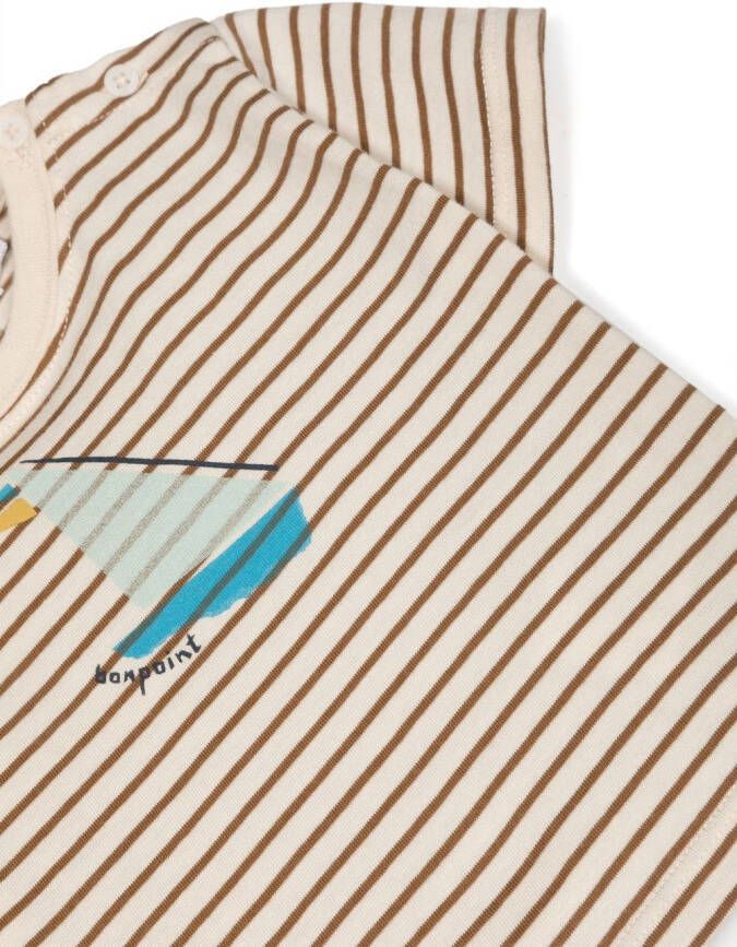 Bonpoint Gestreept T-shirt Beige