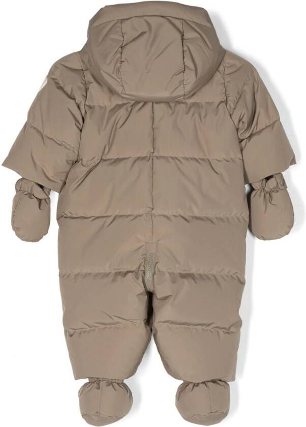 Bonpoint Gewatteerd skipak met rits Beige