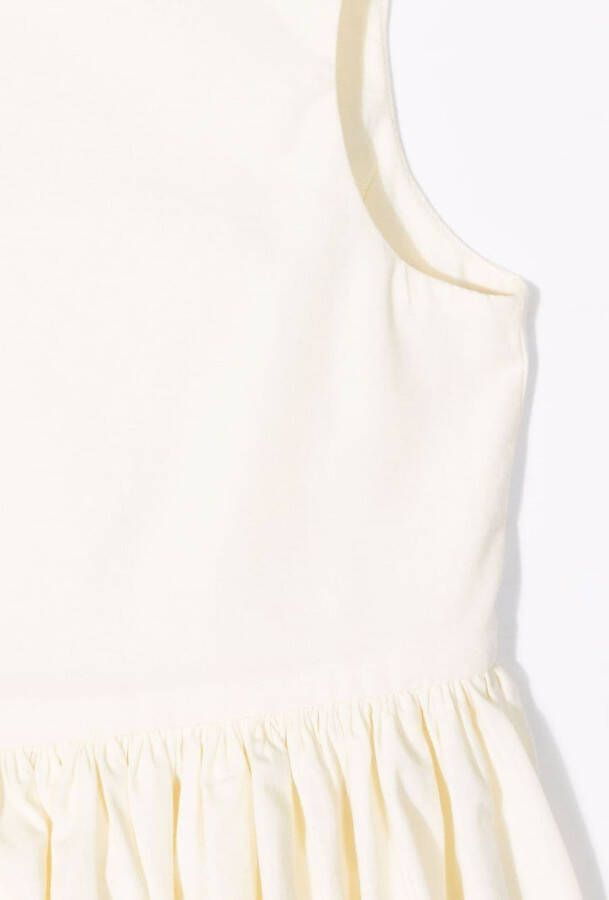Bonpoint Jurk met geplooide rok Geel