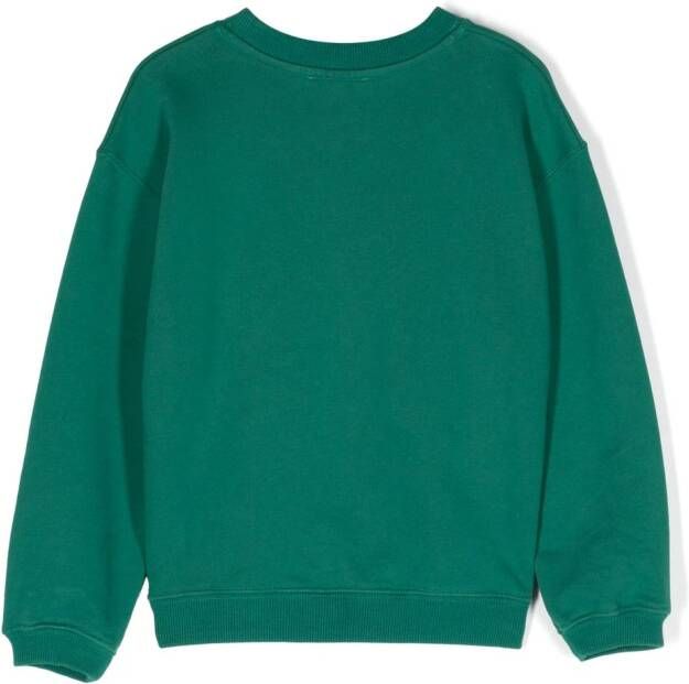 Bonpoint Sweater met geborduurd logo Groen