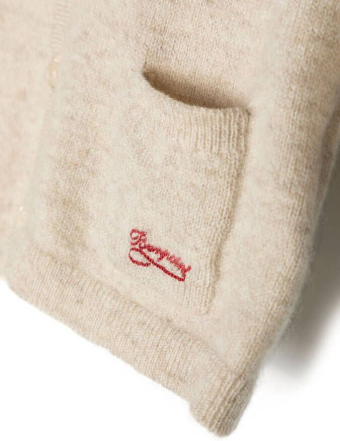 Bonpoint Vest met geborduurd logo Beige