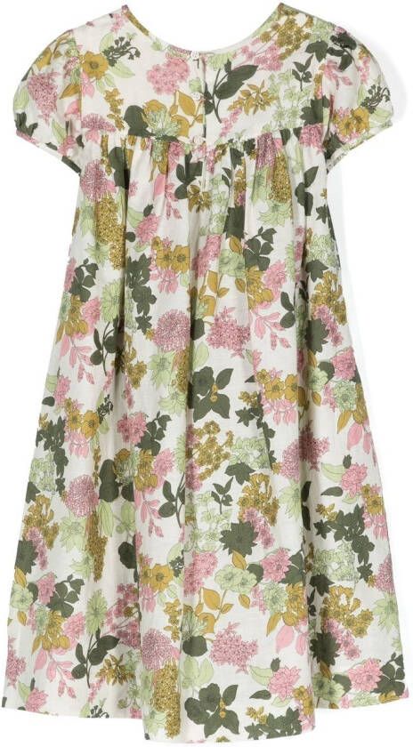 Bonpoint Maxi-jurk met bloemenprint Beige