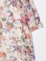 Bonpoint Midi-jurk met bloe print Beige - Thumbnail 3