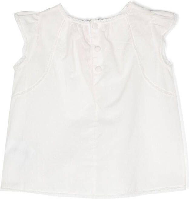 Bonpoint Mouwloze blouse Wit