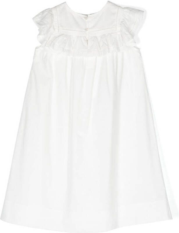Bonpoint Mouwloze jurk Wit