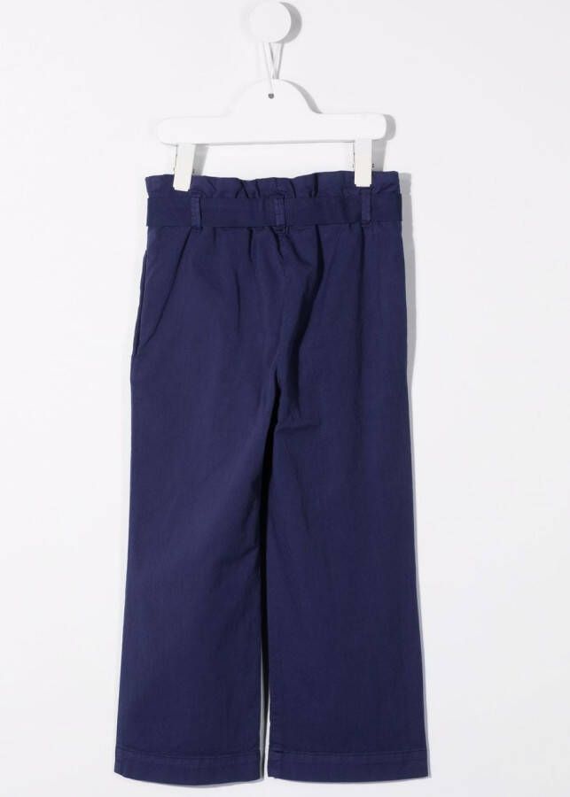 Bonpoint Pantalon met gestrikte taille Blauw