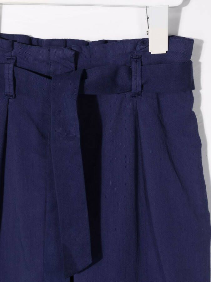 Bonpoint Pantalon met gestrikte taille Blauw