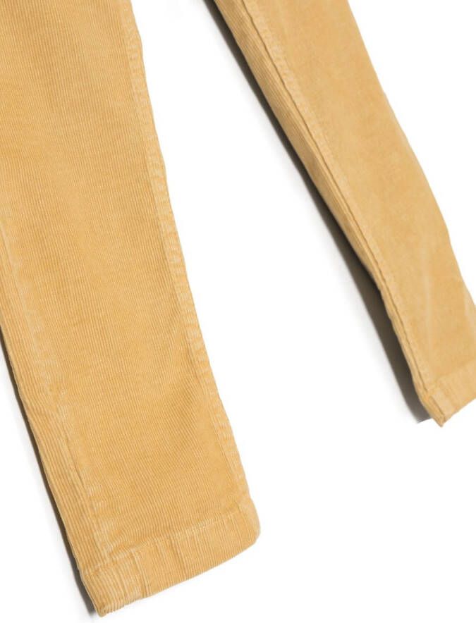 Bonpoint Ribfluwelen broek Geel