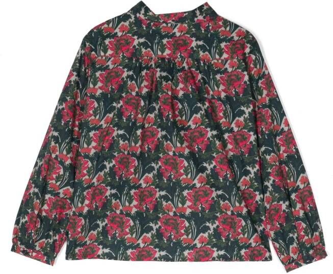 Bonpoint Shirt met bloemenprint Groen