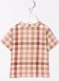 Bonpoint Shirt met gingham ruit Beige - Thumbnail 2