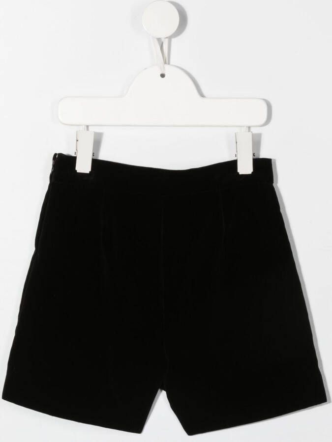 Bonpoint Shorts met fluwelen-effect Zwart