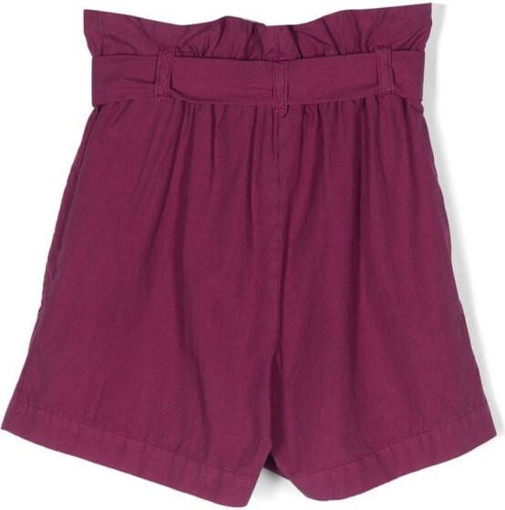 Bonpoint Shorts met gestrikte taille Paars