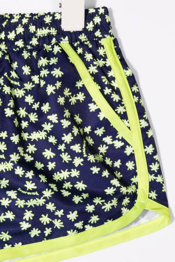 Bonpoint Shorts met palmboomprint Blauw