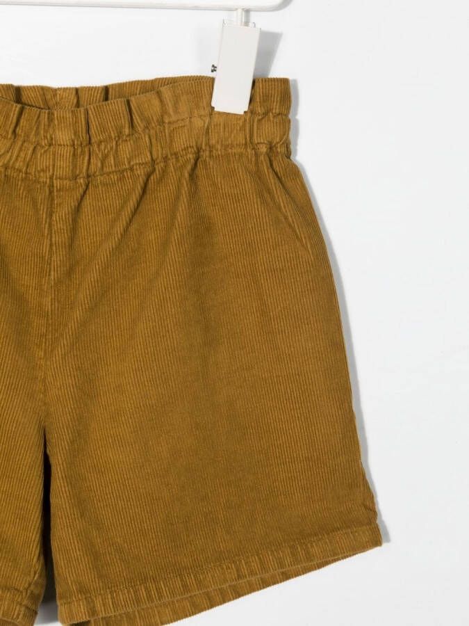 Bonpoint Shorts met paperbag taille Bruin