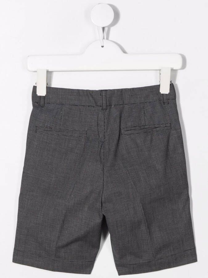 Bonpoint Shorts met pied-de-poule-print Blauw
