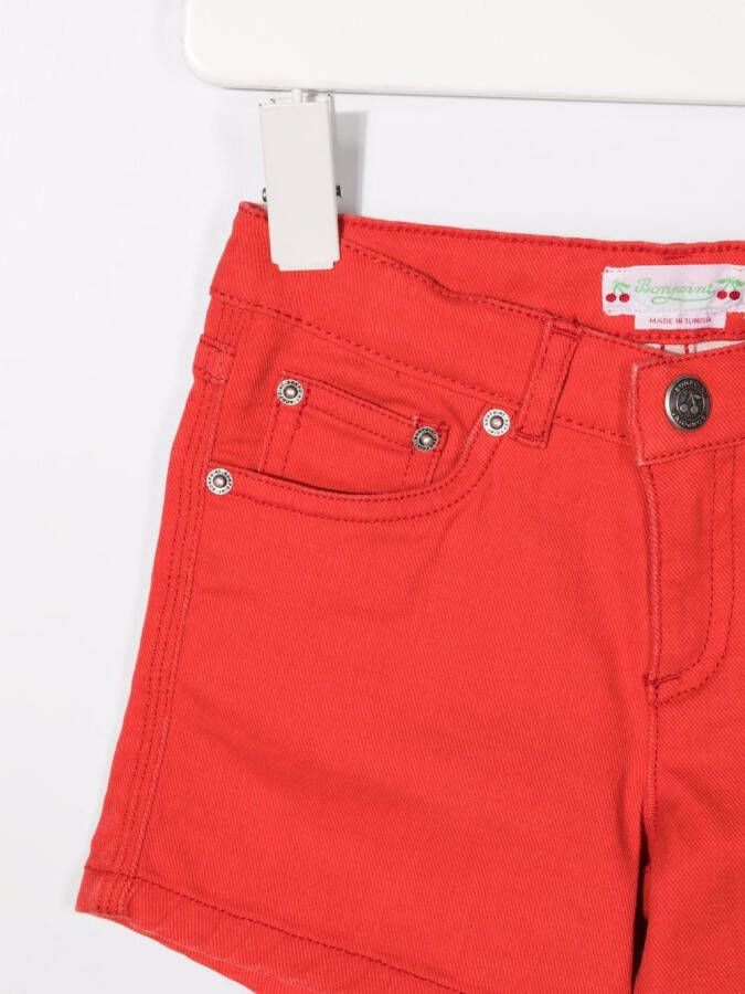 Bonpoint Slim-fit spijkershorts Rood
