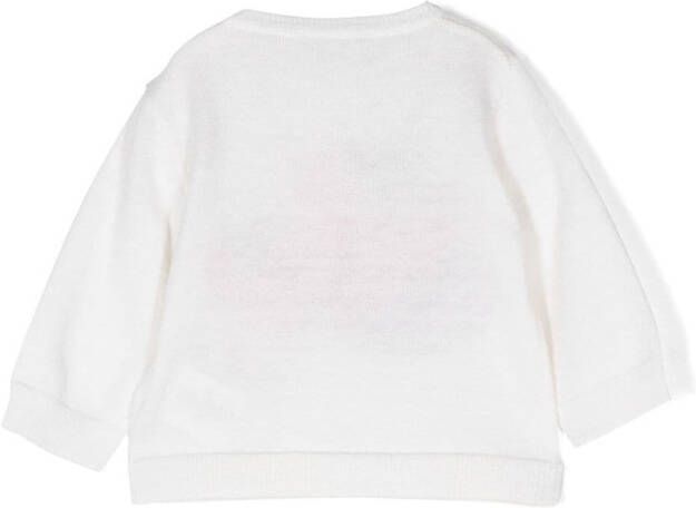 Bonpoint Sweater met aardbeienprint Wit
